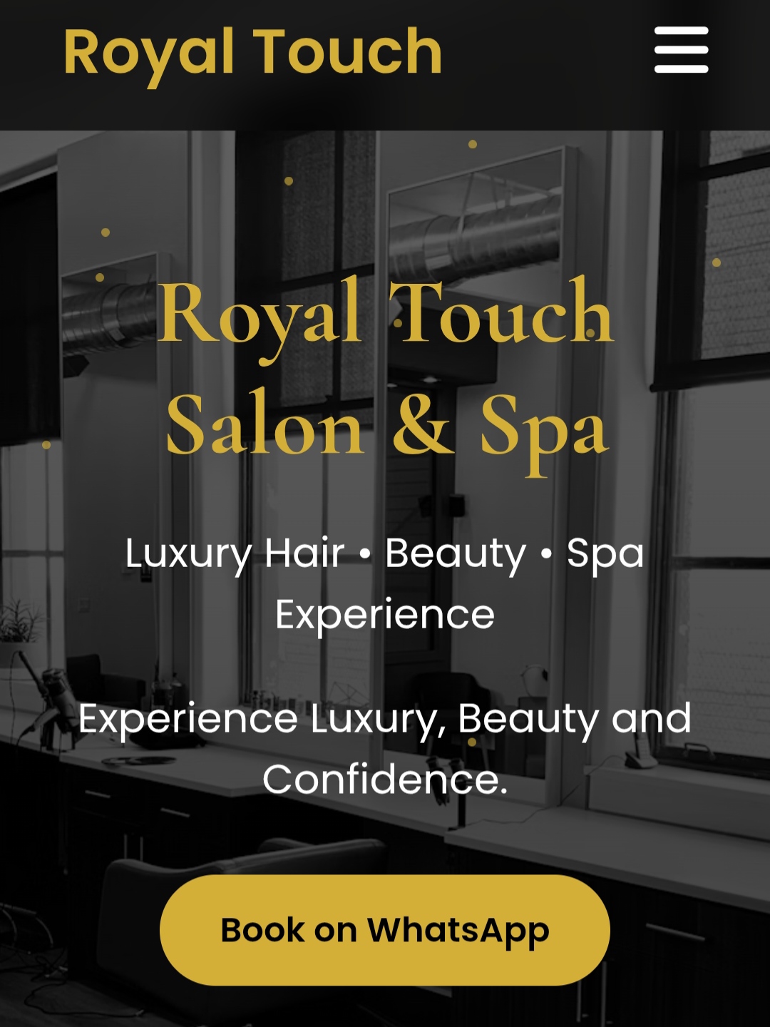 Royal Touch Salon Website by Hanzu Studio Gorakhpur
